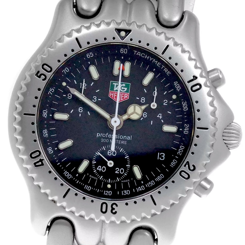 TAG HEUER S/el S39.306 Chronograph Date Black Dial Quartz Men's Watch_824062